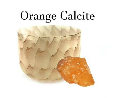 Orange Calcite Singing Bowls